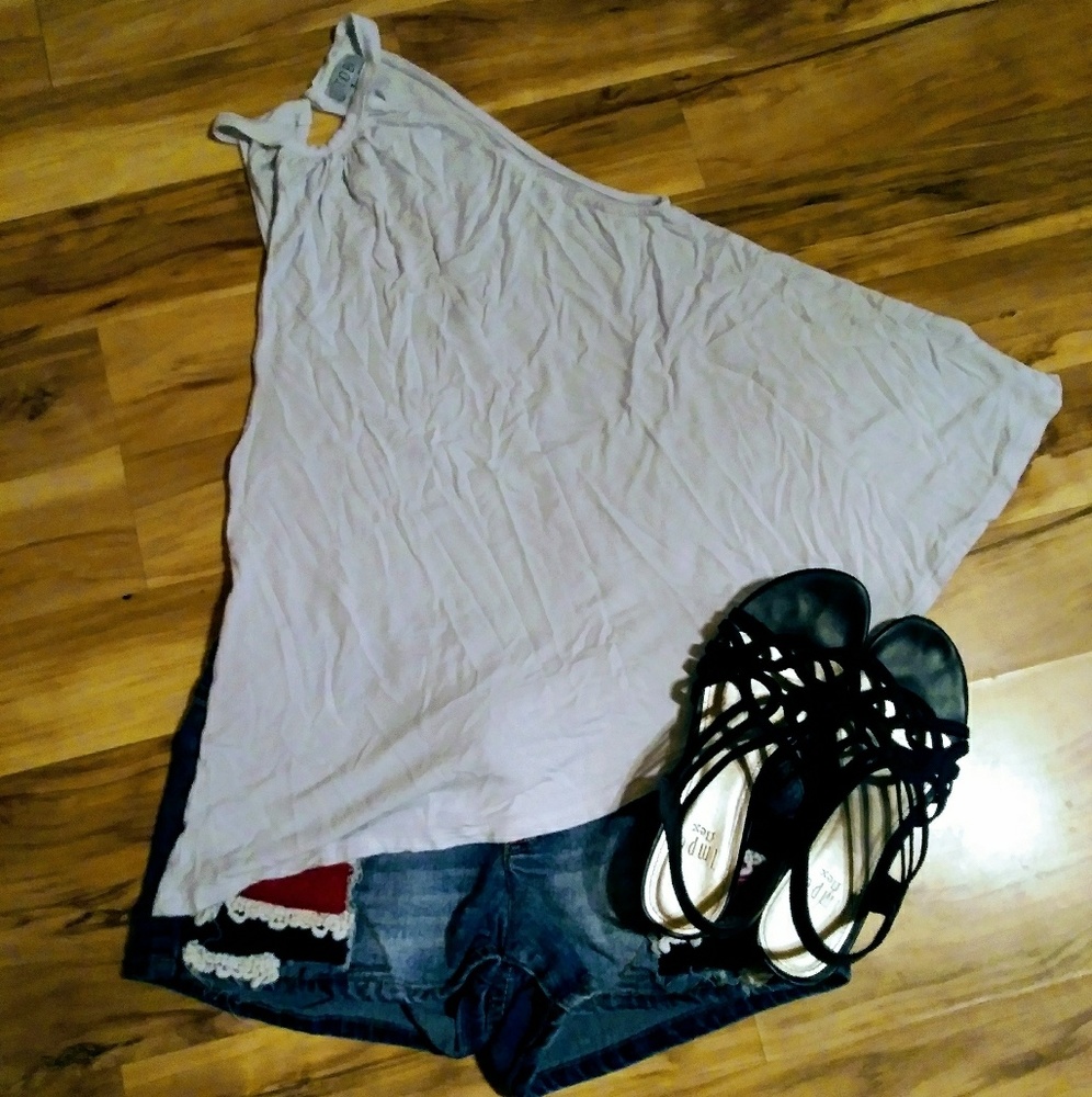 White Flowy Halter Top